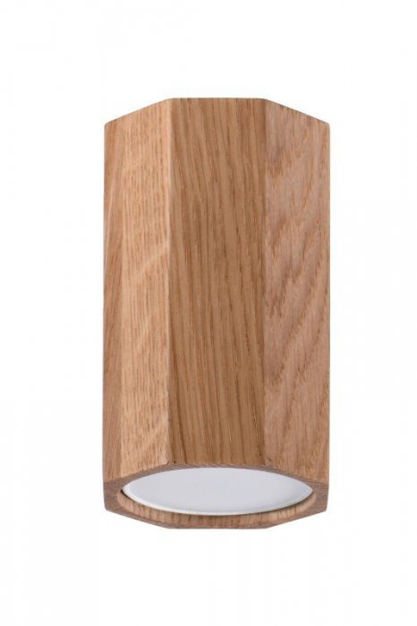Plafon ZEKE 10 dąb drewno punktowa nowoczesna lampa sufitowa Gu10 LED SOLLUX LIGHTING