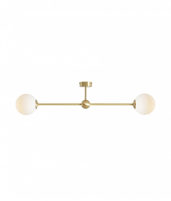 ALDEX WHITE PEARL 2 BRASS L 1113PL_H40 LAMPA WISZĄCA MOSIĄDZ PATYNA BIAŁE KULE