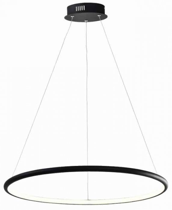REALITY RAGI 334621-02 LAMPA WISZĄCA CZARNA LED RING KOŁO OBRĘCZ 62CM NOWOCZESNA DO SALONU SYPIALNI ŁAZIENKI