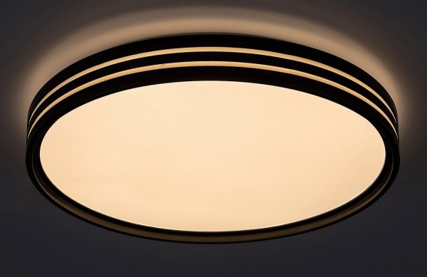 RABALUX EPORA 71118 LAMPA SUFITOWA PLAFON OKRĄGŁY CZARNY LED Z PASKAMI