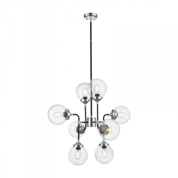 ZUMA LINE LAMPA WISZĄCA CHROM SZKLANE KULE P0454-08D-STAC RIANO 