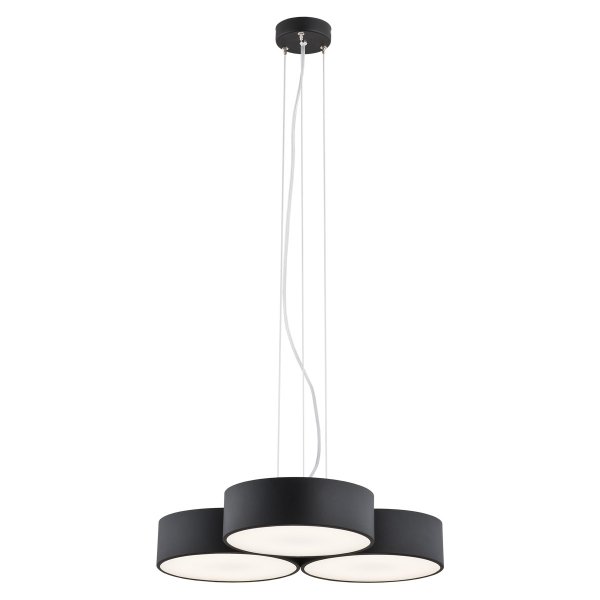ARGON DARLING LED 1223 LAMPA WISZĄCA 3 PŁ. LED CZARNA KOŁA OKRĘGI