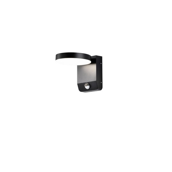 AZZARDO AZ5702 IVER IP54 SENSOR 4000K DGR KINKIET ZEWNĘTRZNY GRAFITOWY ANTRACYT NOWOCZESNY LED OKRĄGŁY Z CZUJNIKIEM