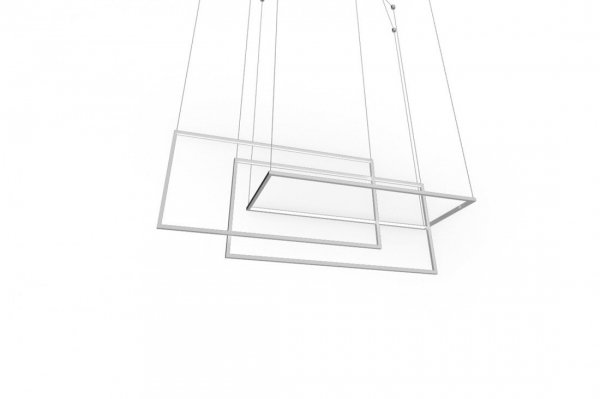 AZZARDO METRIC AZ2915 LAMPA WISZĄCA GEOMETRYCZNA PROSTOKĄT BIAŁA