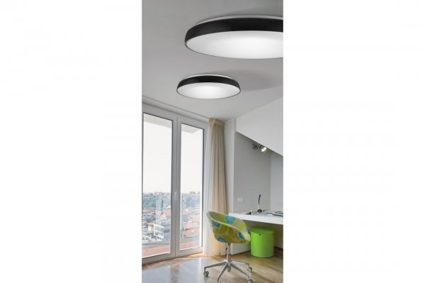 AZZARDO AZ2737 CORTONA PLAFON LED CZARNY OKRĄGŁY 41CM BARWA CIEPŁA 3000K