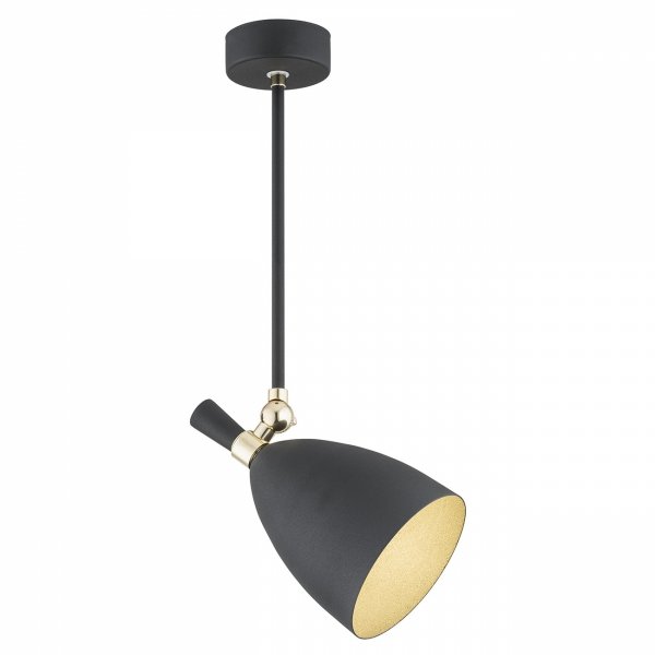 LAMPA WISZĄCA SPOT REFLEKTOR CZARNO ZŁOTA DO SALONU KUCHNI SYPIALNI CHARLOTTE 4686
