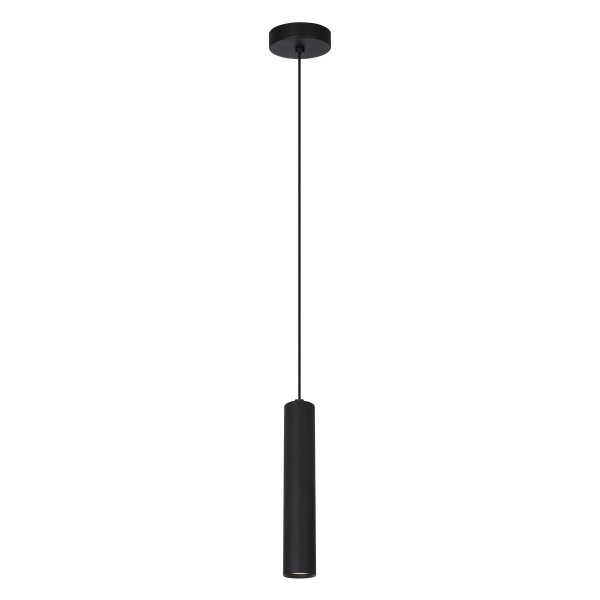 LAMPA WISZĄCA CZARNA TUBA GU10 NAD STÓŁ BAR WYSPĘ DO KUCHNI JADALNI SALONU NAD STÓŁ ITALUX LOPUS PND-48930-1-BK
