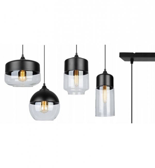 Lampa wisząca ze szklanymi kloszami - OSLO 2234/4/B/MIX LIGHT HOME