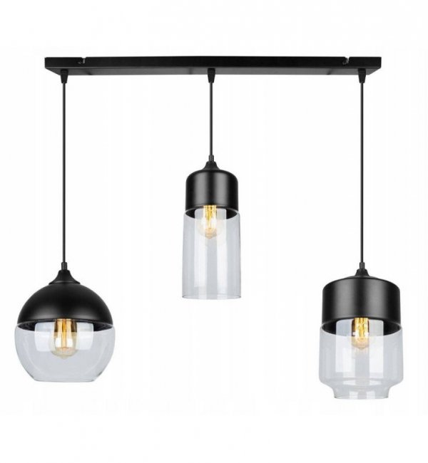 Lampa wisząca ze szklanymi kloszami - OSLO 2234/3/B/MIX LIGHT HOME