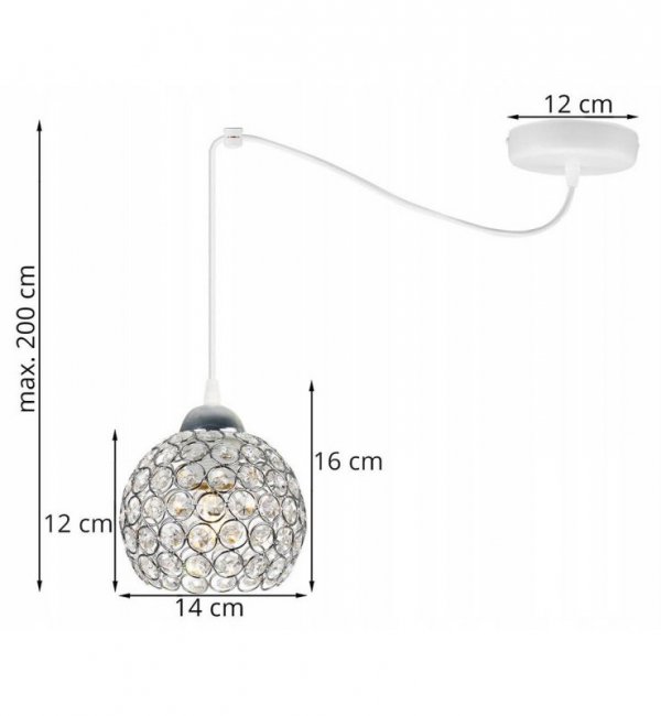 Lampa wisząca regulowana - SPIDER CRYSTAL 2220/1/C LIGHT HOME