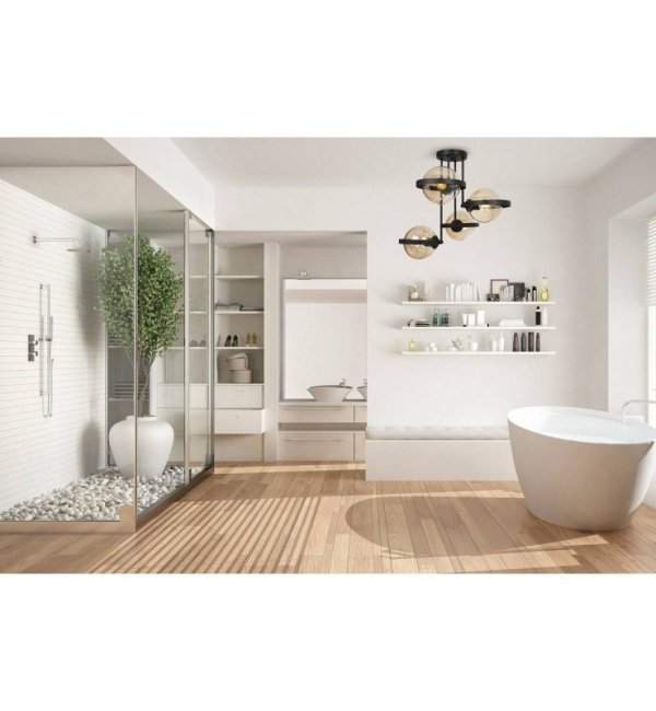 Lampa sufitowa ze szklanymi kloszami - RING 2340/4/M LIGHT HOME
