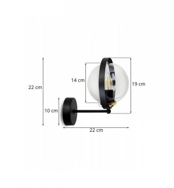 Kinkiet nowoczesny - RING 2340/K/B LIGHT HOME