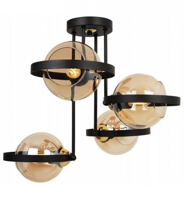 Lampa sufitowa ze szklanymi kloszami - RING HAGA 2345/4/M LIGHT HOME