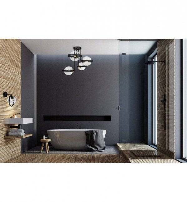 Kinkiet nowoczesny - RING HAGA 2345/K/B LIGHT HOME