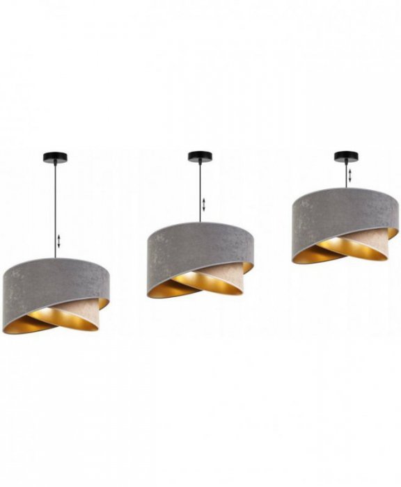 Lampa wisząca z abażurami - MEDIOLAN 2355/1/SB LIGHT HOME