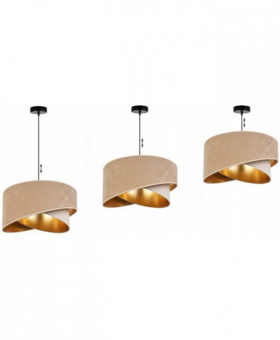 Lampa wisząca z abażurami - MEDIOLAN 2355/1/BK LIGHT HOME