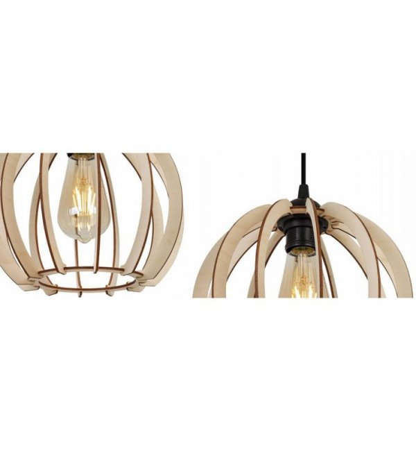 Zwis wiszący pojedynczy dekoracyjny - SPIDER TIMBER 2361/1 LIGHT HOME