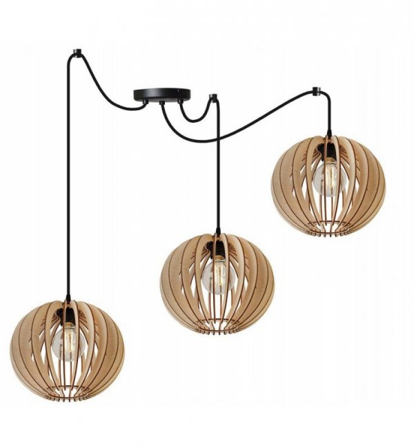 Lampa wisząca nowoczesna - SPIDER TIMBER 2362/3 LIGHT HOME