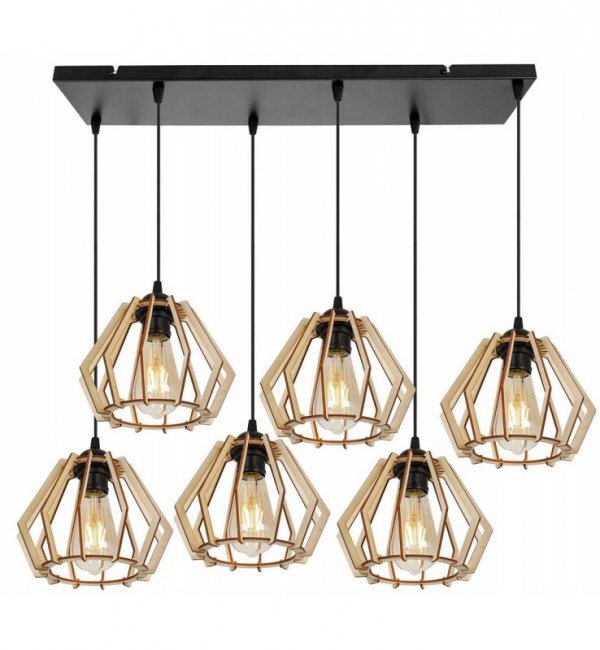 Lampa wisząca nowoczesna - TIMBER 2360/6 LIGHT HOME