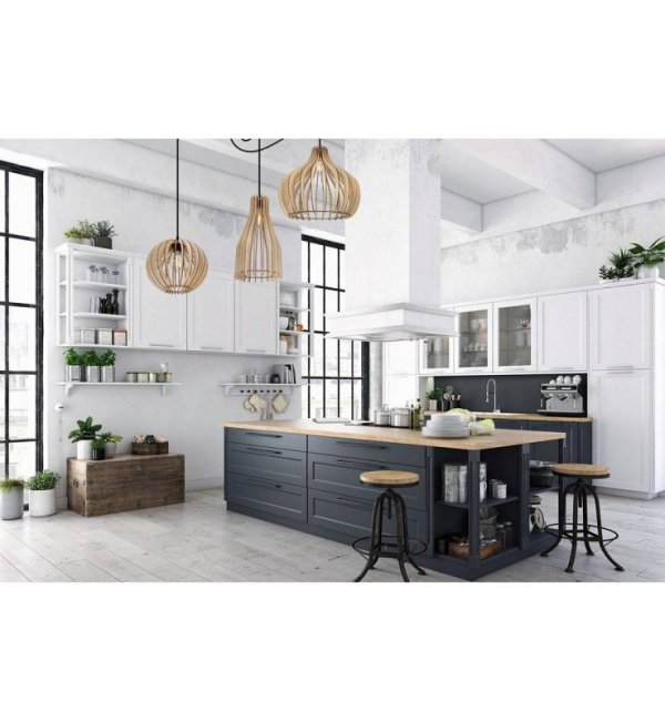 Lampa wisząca nowoczesna - SPIDER TIMBER 2361/3/MIX LIGHT HOME