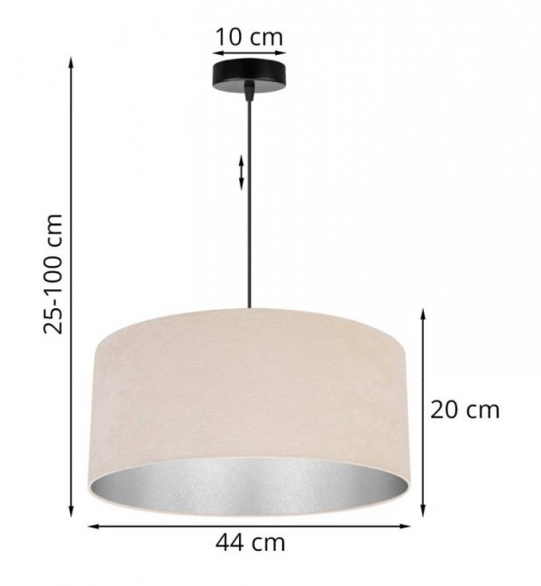 Lampa wisząca z abażurami - MEDIOLAN 2365/1/44/JBC LIGHT HOME