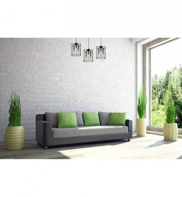 Lampa wisząca ze szklanymi kloszami - HELLA CAGE 2366/3/G LIGHT HOME