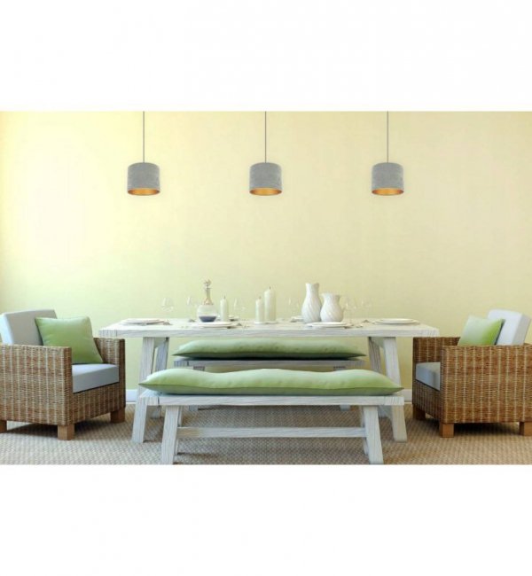 LAMPA WISZĄCA WELUROWY ABAŻUR KOLORY MEDIOLAN LIGHT HOME
