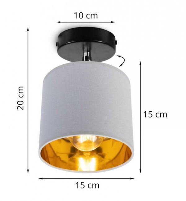 Kinkiet z abażurem - GAMA 2125KP/JS LIGHT HOME