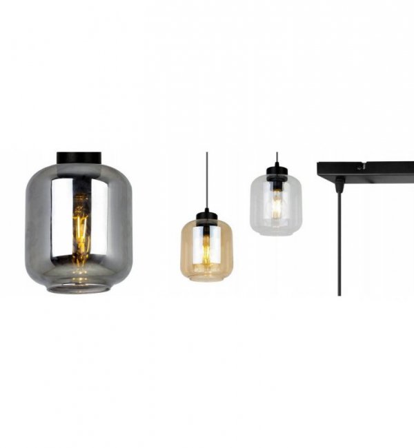 Lampa wisząca ze szklanymi kloszami - NOVALJA 2395/3/MIX LIGHT HOME