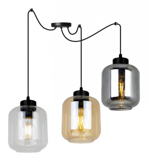 Lampa wisząca ze szklanymi kloszami - SPIDER NOVALJA 2395/3/MIX LIGHT HOME