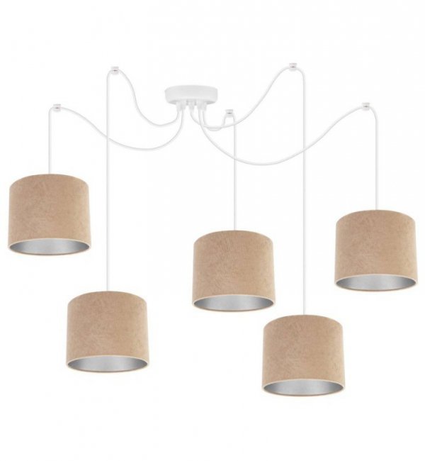 Lampa abażur materiałowa - SPIDER MEDIOLAN 2360/5/C LIGHT HOME
