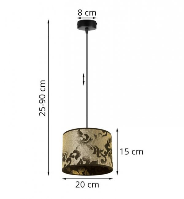 Lampa wisząca z abażurami - WERONA 2401/20/1 LIGHT HOME