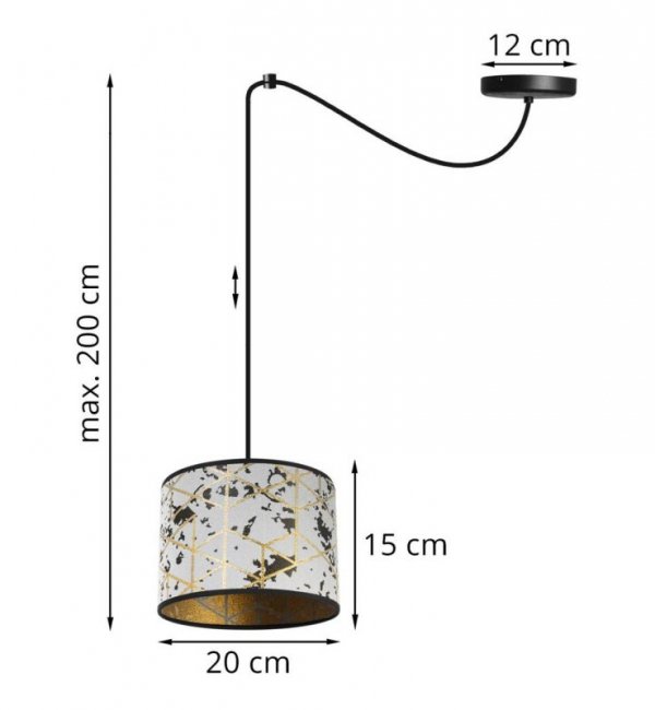Lampa wisząca z abażurami - WERONA 2405/20/1P LIGHT HOME