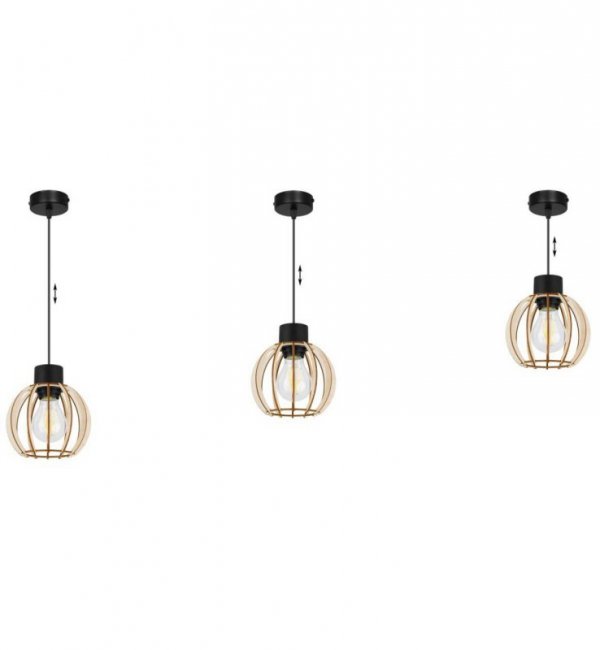 Zwis wiszący pojedynczy dekoracyjny -  TIMBER 2358/1 LIGHT HOME