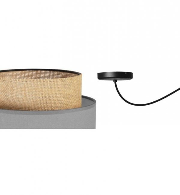 Lampa wisząca jutowa BOHO spider, regulowana, abażur szary, E27 LIGHT HOME