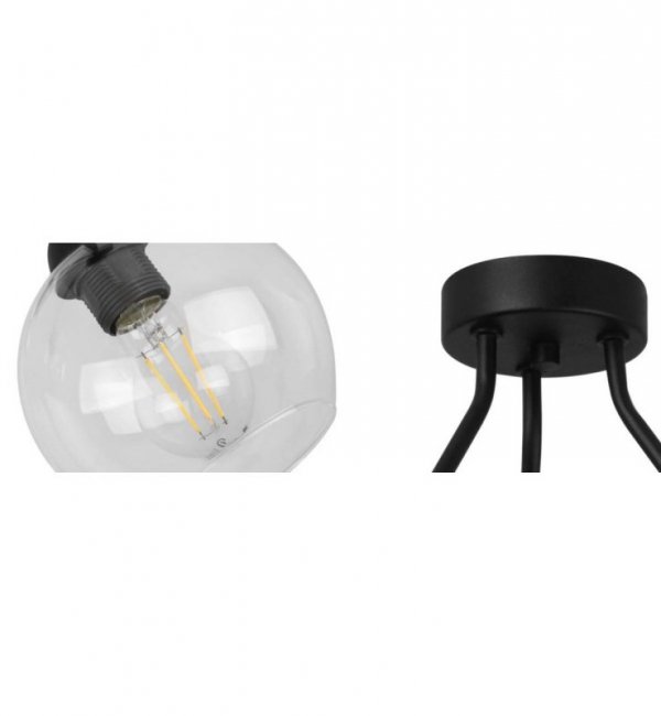 Lampa sufitowa TRIO HAGA, podsufitka, metal, szklane klosze LIGHT HOME