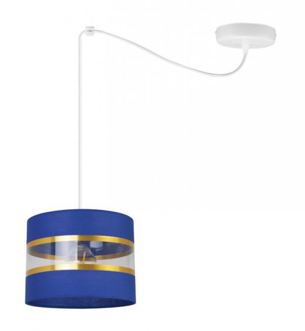 Lampa wisząca Elegance Gold, abażur, metal, regulacja wysokości, pająk LIGHT HOME