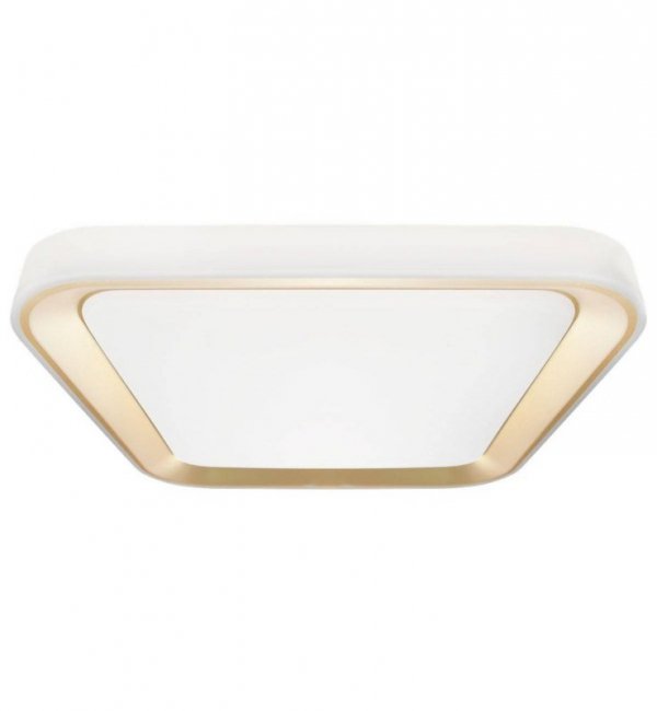 Lampa plafon LED QUADRO, zintegrowana ze światłem LED, pilot w zestawie, biało - złota LIGHT HOME