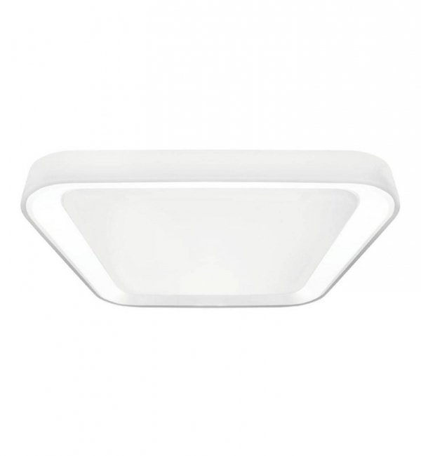Nowoczesna, minimalistyczna lampa plafon LED QUADRO biała, z pilotem LIGHT HOME