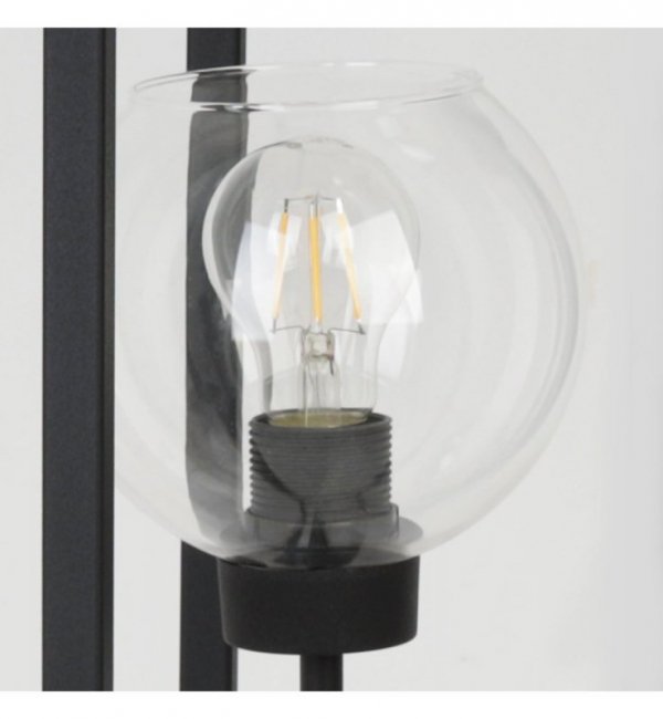 Industrialna lampa stojąca HAGA CAGE, 3 źródła światła, szklane klosze, mix kolorów, E27 LIGHT HOME
