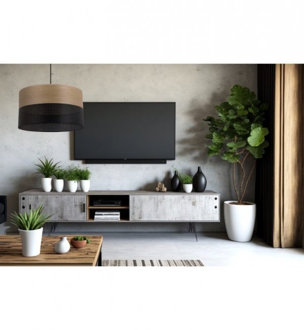 Lampa wisząca WOOD, elegancki żyrandol do jadalni i salonu, E27