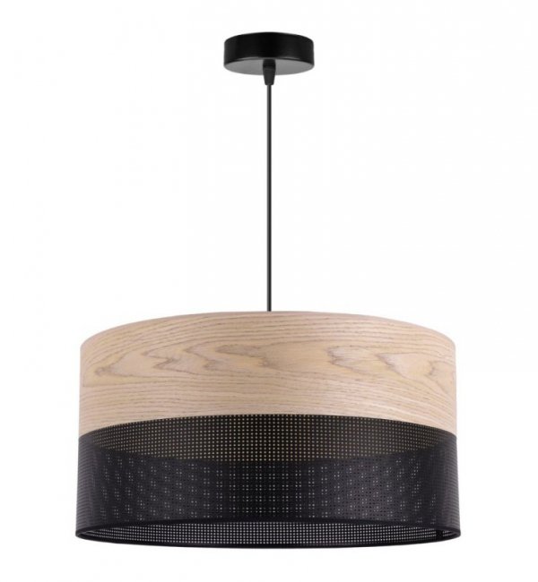 Lampa wisząca WOOD, minimalistyczny żyrandol z dodatkiem drewna