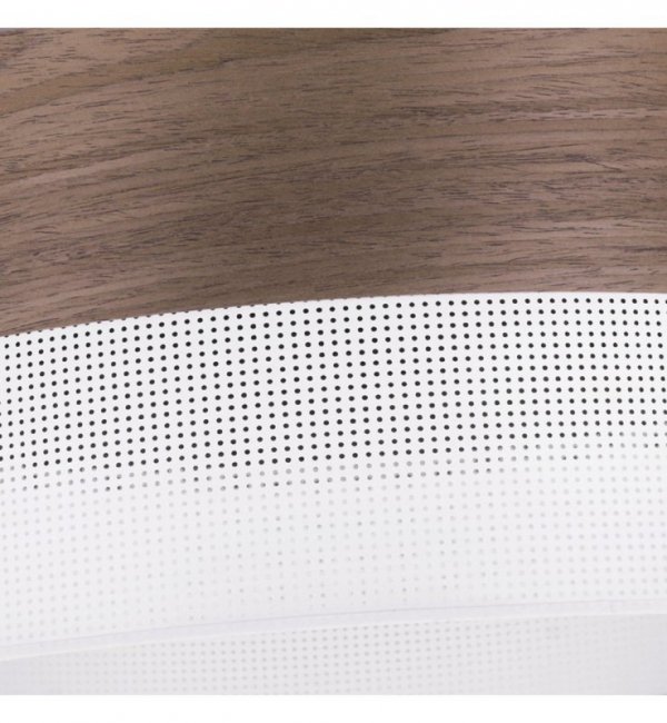 Lampa wisząca WOOD, 30cm, klasyczny biały abażur z dodatkiem drewna