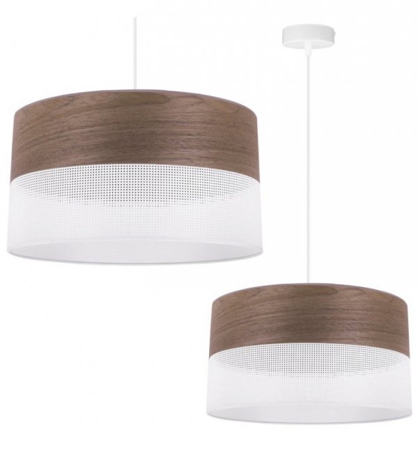 Lampa sufitowa WOOD, 40cm, elegancki żyrandol z naturalnego drewna