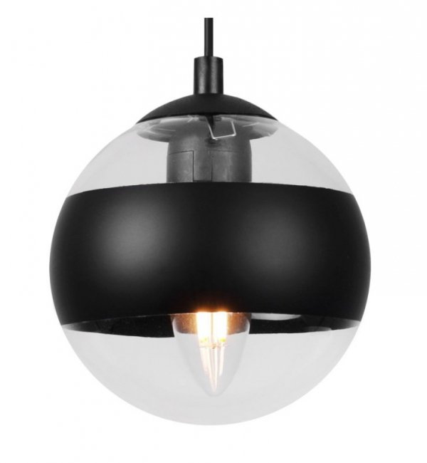 Lampa sufitowa typu pająk TOLEDO, czarna, klosze kule, loft, gwint E14