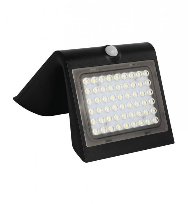 Lampka ogrodowa solarna BUTTERFLY, LED, czarna, czujnik PIR, czujnik zmierzchu, 3,2W