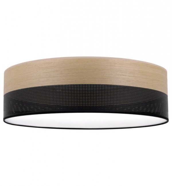 Lampa typu plafon z abażurem WOOD, sufitowa, nowoczesna, naturalny złoty dąb