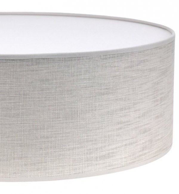 Lampa sufitowa STONE, plafon, jasnobeżowy abażur z lnianej tkaniny, naturalny, 40cm