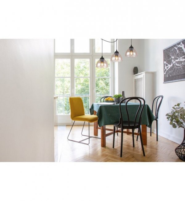 Lampa sufitowa VENICE, wisząca, potrójny żyrandol typu pająk, miodowe szkło, loft, nad stół