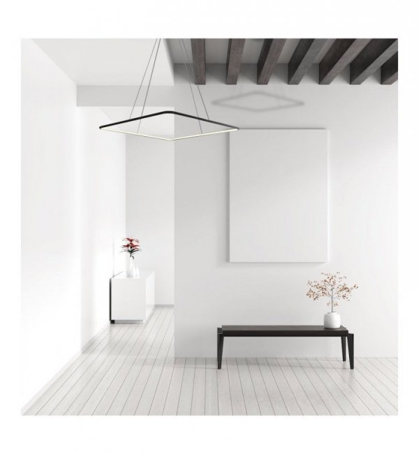 Lampa wisząca sufitowa żyrandol LED NIX, w kolorze czarnym, do jadalni i salonu